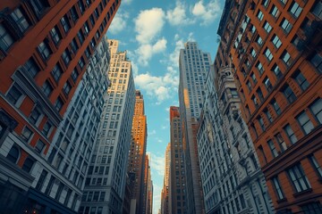 Fototapeta premium African American Businessman City Street High-Rise Verticality