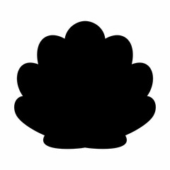 Shell icon silhouette. Flat image