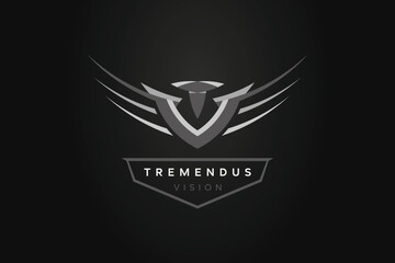 Modern and Creative TV Initial Logo for Automotive Company