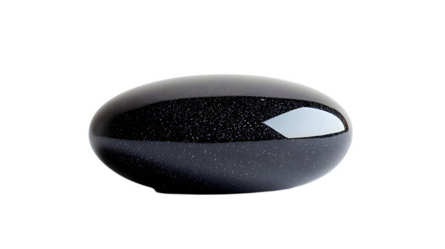 Shiny Black Gemstone Illustration