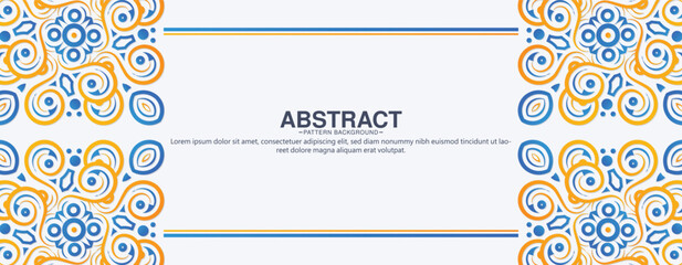 colorful ornament pattern border background