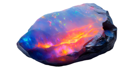 Iridescent Opal Gemstone - Close-Up Photo