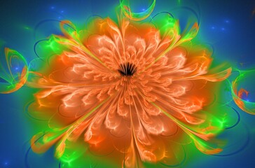 Abstract fractal 3d circle image