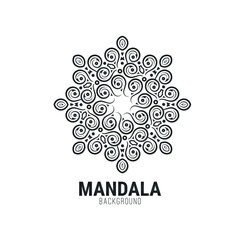 Mandala flat background design template