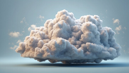 Big Cloud Isolated on a Transparent Background