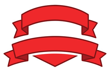 Stylish Red Banner Illustrations: A Versatile Collection of Vibrant Ribbons Perfect for Enhancing Your Creative Projects and Designs