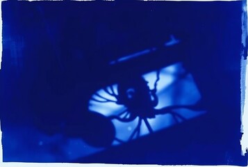 _ . Cyanotype Photogram Explore the cyanotype printing technique