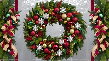 Christmas wreath transparent background