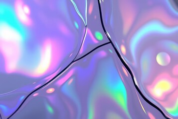 Dichroic Glass Abstract Iridescent colors shifting with viewing