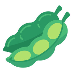 Nutrition Flat Design Illustration,Edamame Flat Design