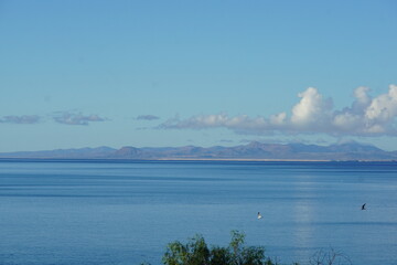 View on Timnafaya National Park from Puerto del Carmen, Lanzarote, Canary islands, November 2024