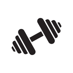 Professional Dumbbell Silhouette Icon for Fitness Branding