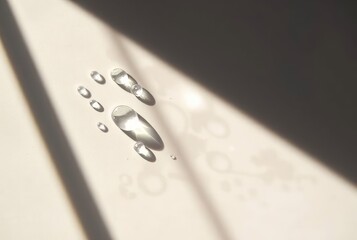 _ . Shadow Play Placing water droplets on photosensitive paper a