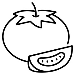 Nutrition Pack Icon,Tomato line Icon