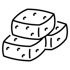 Nutrition Pack Icon,Tofu line Icon