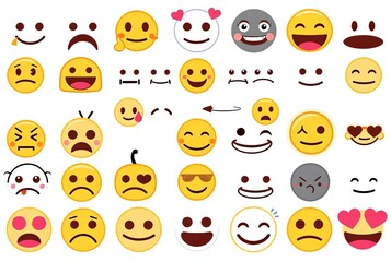 Fototapeta premium ASCII Emoticons A collection of emoticons created using ASCII ch