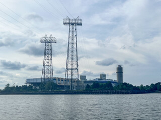 Obraz premium power station and lines