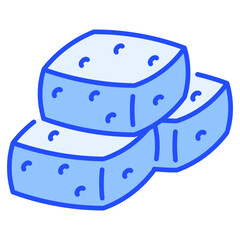Nutrition Pack Icon,Tofu Blue Color Icon