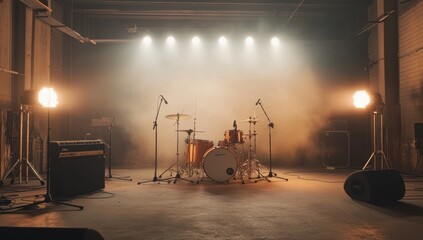 Empty Stage Ready for a Performance