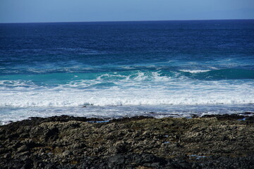 coast of la graciosa, canary islands, lanzarote, atlantic ocean, blue water, november 2024, holiday, nature, rough sea