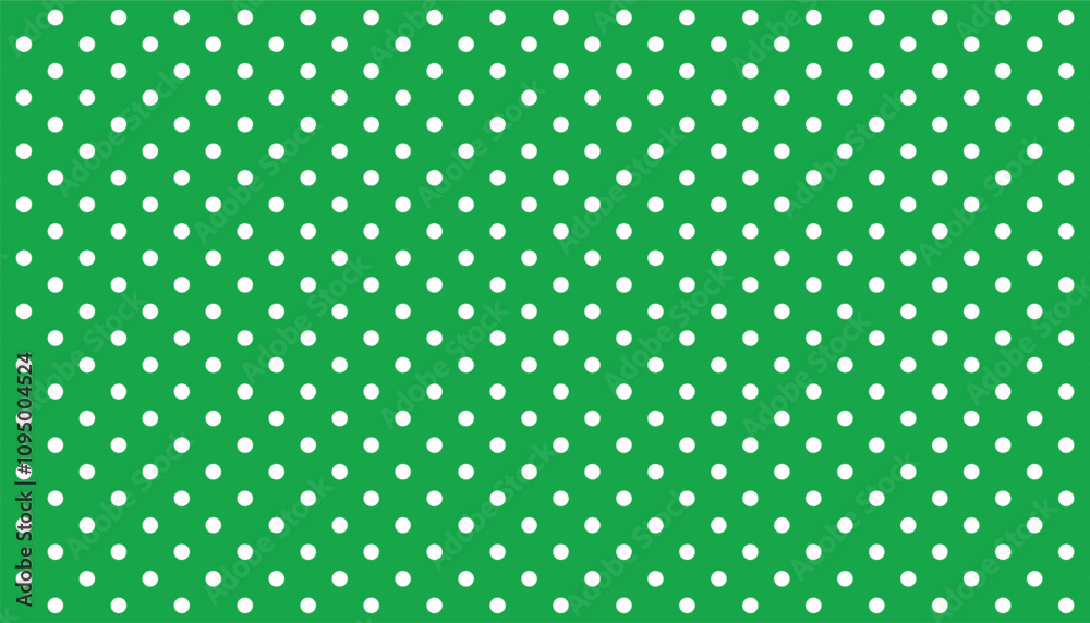 Aufkleber abstract random flying colorful confetti. white polka dots in the green background. polka dot seamle