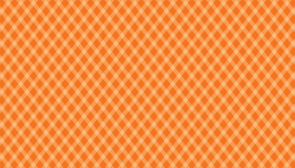 Diagonal white checkered in the orange background. stripes and abstract seamless diagonal stripes. paper or fabric design