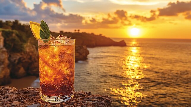 italian cynar sunset cooler cocktail