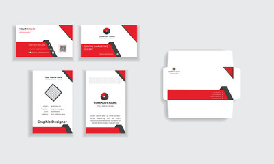 Modern simple brand identity design such as business card id card and envelope template layout for print
