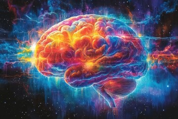 Cosmic Brain: A Vibrant Representation of the Mind's Universe