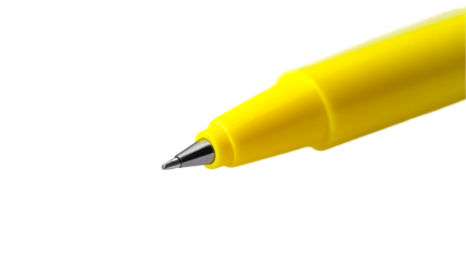 Yellow Pen Tip Close-up Photo