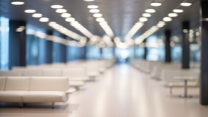 Blurred Focus of the Interior of a Modern Space