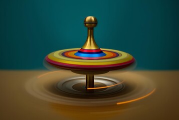 Spinning Top Motion Blur Kinetic ArtBlurred spinning top creatin