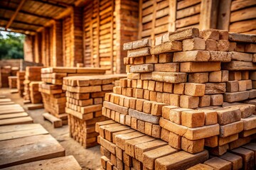 High-Quality Product Photography of Adobe Bricks in Natural Light Showcasing Texture and Color Variations for Architecture and Construction Projects
