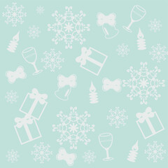 Seamless New Year and Christmas pattern print wallpaper background illustration vector art for textile paper pack etc 