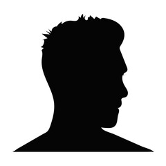 Man silhouette vector hand drawing 