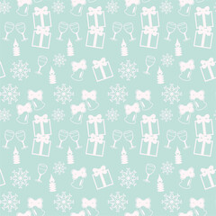 Seamless New Year and Christmas pattern print wallpaper background illustration vector art for textile paper pack etc 