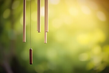 Wind Chime Sway Blurred chimes soft focus background sense of tr