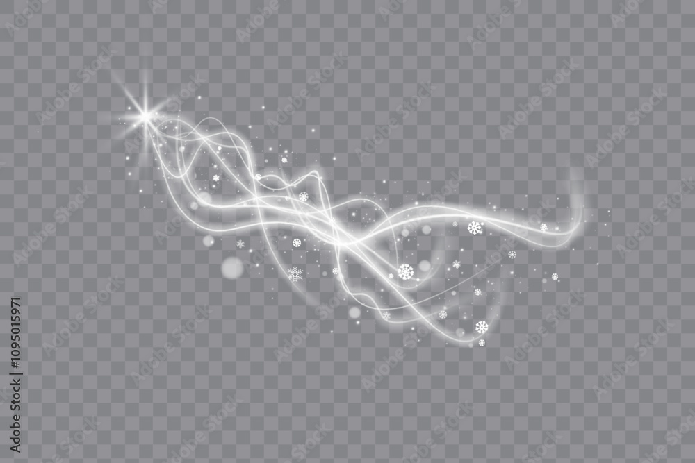Poster christmas cold blizzard effect with snow. vector texture cold winter wind with snowflakes on transpa