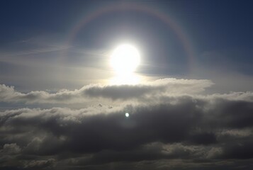Cirrostratus Clouds High level clouds that can create a halo aro