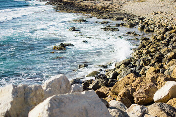 the coast of the sea near Paphos, Cyprus