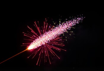 Glitter comet Fireworks that shoot a comet like tail into the ai