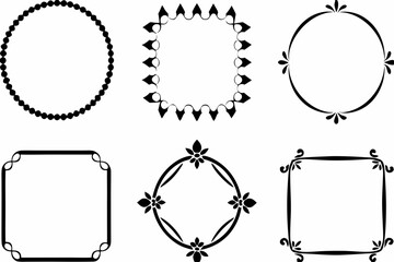 Elegant Logo Frame Vector Design with Decorative Borders for Branding

