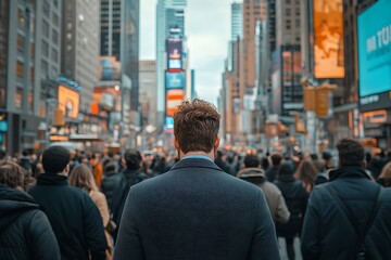 Obraz premium Anonymous Man in Suit, Cityscape Street Photography