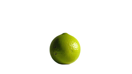 Green Lime on Black Background - Realistic Still Life Photo