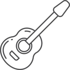 Guitar line icon. String music instrument symbol