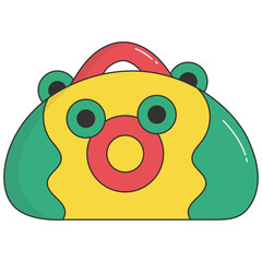 Colorful children's toys. Baby toy isolated. Colorful cartoon illustration. Cute collection children's toys. 