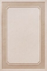 Fototapeta premium Beige frame paper texture. Elegant, minimalist beige paper with a subtle frame. Perfect for invitations, cards, or adding a vintage touch to your designs. Subtlety and simplicity.
