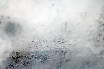 Water Condensation Small Bubbles Moisture on a Glass Window Close up