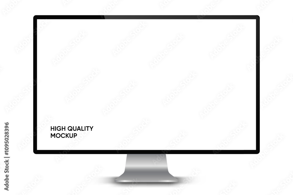 Aufkleber 3d high quality realistic device mockup. Computer monitors, laptops, tablets and mobile phones. Electronic gadgets isolated on white background for ui ux, presentation, mobile apps