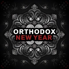 Elegant Ornate Design Celebrates Orthodox New Year